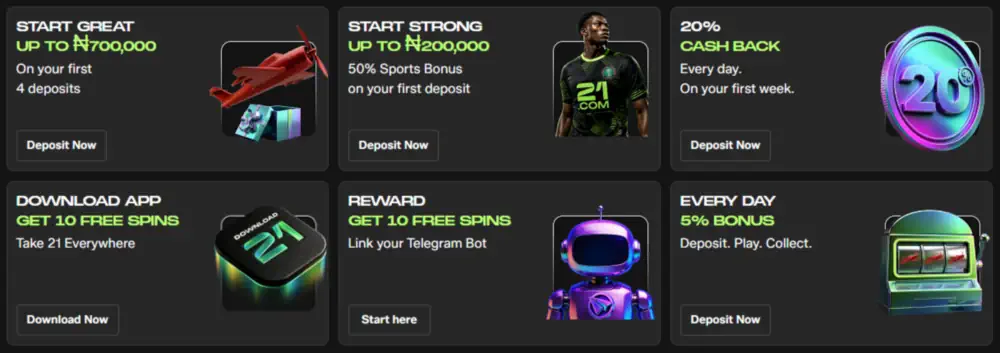 21 Bet Bonus
